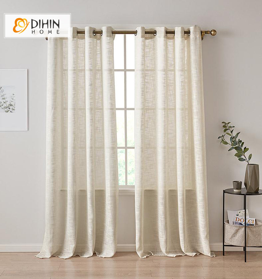 DIHIN HOME Modern Linen Color Fabric,Blackout Grommet Window Curtain for Living Room ,52x63-inch,1 Panel Roman Shades Curtains Window Blinds custom curtains blackout curtains curtains for living room sheer curtains curtain fabric linen curtains kitchen curtains velvet curtains pinch pleat curtains bay window curtains outdoor curtains pleated curtains floral curtains dining room curtains kitchen valances drapes for bedroom patio curtains nursery curtains grommet curtains