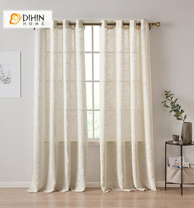 DIHIN HOME Modern Linen Color Fabric,Blackout Grommet Window Curtain for Living Room ,52x63-inch,1 Panel Roman Shades Curtains Window Blinds custom curtains blackout curtains curtains for living room sheer curtains curtain fabric linen curtains kitchen curtains velvet curtains pinch pleat curtains bay window curtains outdoor curtains pleated curtains floral curtains dining room curtains kitchen valances drapes for bedroom patio curtains nursery curtains grommet curtains