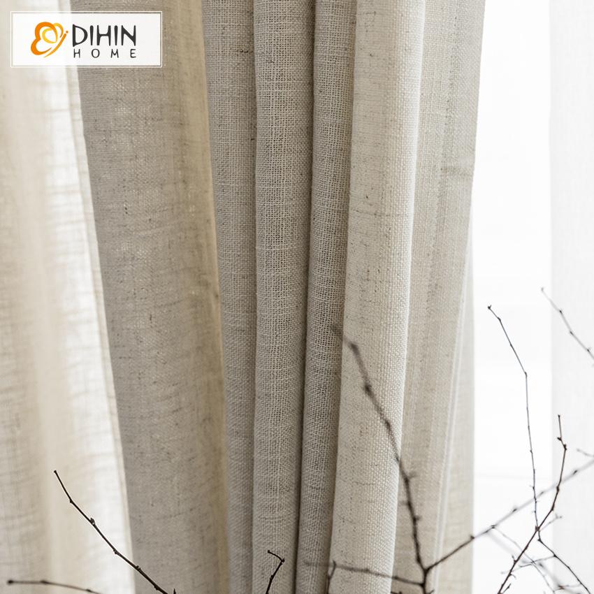 DIHIN HOME Modern Linen Color,Sheer Curtain,Grommet Window Curtain for Living Room ,52x63-inch,1 Panel Roman Shades Curtains Window Blinds custom curtains blackout curtains curtains for living room sheer curtains curtain fabric linen curtains kitchen curtains velvet curtains pinch pleat curtains bay window curtains outdoor curtains pleated curtains floral curtains dining room curtains kitchen valances drapes for bedroom patio curtains nursery curtains grommet curtains