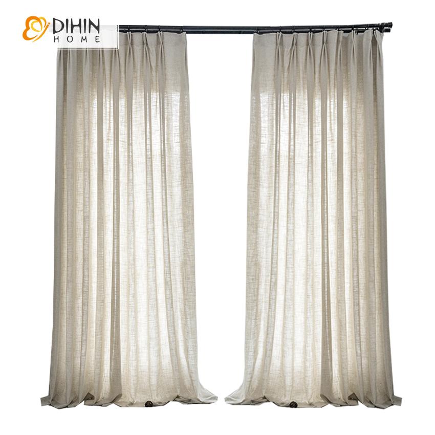 DIHIN HOME Modern Linen Color,Sheer Curtain,Grommet Window Curtain for Living Room ,52x63-inch,1 Panel Roman Shades Curtains Window Blinds custom curtains blackout curtains curtains for living room sheer curtains curtain fabric linen curtains kitchen curtains velvet curtains pinch pleat curtains bay window curtains outdoor curtains pleated curtains floral curtains dining room curtains kitchen valances drapes for bedroom patio curtains nursery curtains grommet curtains
