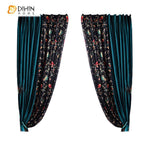 DIHIN HOME Modern Luxury Birds High Quality Printed Curtains,Blackout Grommet Window Curtain for Living Room ,52x63-inch,1 Panel Roman Shades Curtains Window Blinds custom curtains blackout curtains curtains for living room sheer curtains curtain fabric linen curtains kitchen curtains velvet curtains pinch pleat curtains bay window curtains outdoor curtains pleated curtains floral curtains dining room curtains kitchen valances drapes for bedroom patio curtains nursery curtains grommet curtains