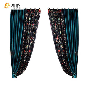 DIHIN HOME Modern Luxury Birds High Quality Printed Curtains,Blackout Grommet Window Curtain for Living Room ,52x63-inch,1 Panel Roman Shades Curtains Window Blinds custom curtains blackout curtains curtains for living room sheer curtains curtain fabric linen curtains kitchen curtains velvet curtains pinch pleat curtains bay window curtains outdoor curtains pleated curtains floral curtains dining room curtains kitchen valances drapes for bedroom patio curtains nursery curtains grommet curtains