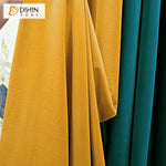 DIHIN HOME Modern Luxury Blue and Yellow Velvet Fabric,Blackout Grommet Window Curtain for Living Room ,52x63-inch,1 Panel Roman Shades Curtains Window Blinds custom curtains blackout curtains curtains for living room sheer curtains curtain fabric linen curtains kitchen curtains velvet curtains pinch pleat curtains bay window curtains outdoor curtains pleated curtains floral curtains dining room curtains kitchen valances drapes for bedroom patio curtains nursery curtains grommet curtains