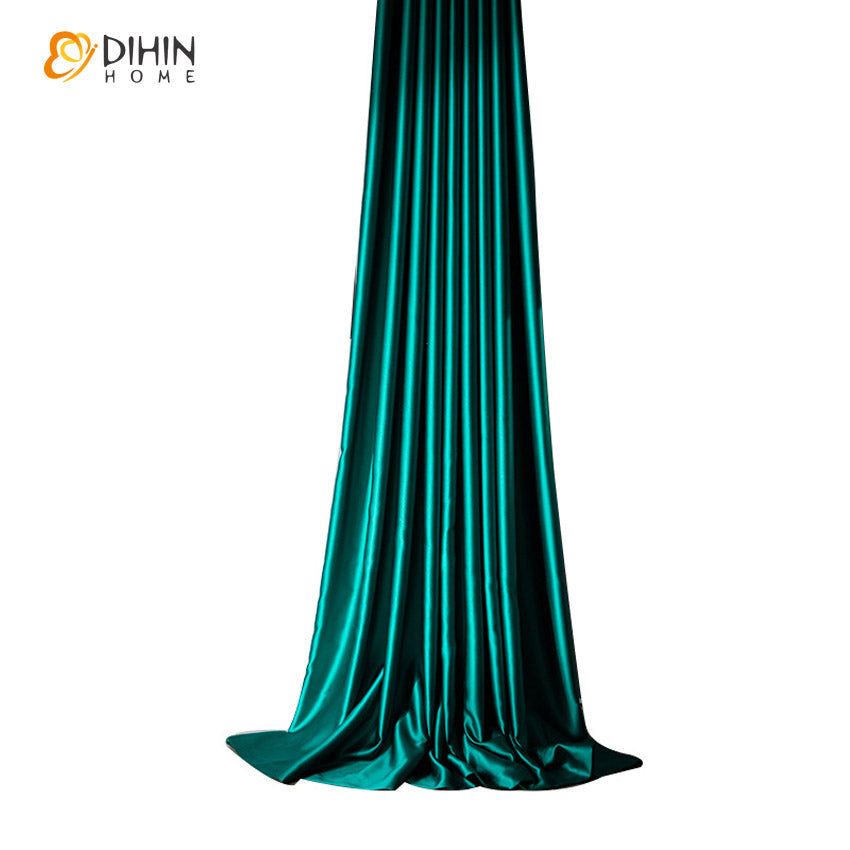 DIHIN HOME Modern Luxury Imitation Silk Smooth Curtains,Blackout Grommet Window Curtain for Living Room,52x63-inch,1 Panel Roman Shades Curtains Window Blinds custom curtains blackout curtains curtains for living room sheer curtains curtain fabric linen curtains kitchen curtains velvet curtains pinch pleat curtains bay window curtains outdoor curtains pleated curtains floral curtains dining room curtains kitchen valances drapes for bedroom patio curtains nursery curtains grommet curtains