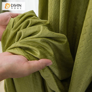 DIHIN HOME Modern Luxury Olive Green Embossing,Blackout Grommet Window Curtain for Living Room ,52x63-inch,1 Panel Roman Shades Curtains Window Blinds custom curtains blackout curtains curtains for living room sheer curtains curtain fabric linen curtains kitchen curtains velvet curtains pinch pleat curtains bay window curtains outdoor curtains pleated curtains floral curtains dining room curtains kitchen valances drapes for bedroom patio curtains nursery curtains grommet curtains