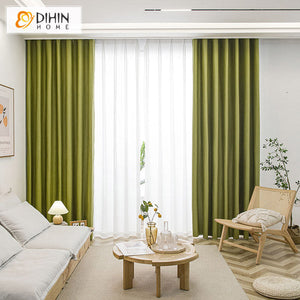 DIHIN HOME Modern Luxury Olive Green Embossing,Blackout Grommet Window Curtain for Living Room ,52x63-inch,1 Panel Roman Shades Curtains Window Blinds custom curtains blackout curtains curtains for living room sheer curtains curtain fabric linen curtains kitchen curtains velvet curtains pinch pleat curtains bay window curtains outdoor curtains pleated curtains floral curtains dining room curtains kitchen valances drapes for bedroom patio curtains nursery curtains grommet curtains