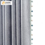 DIHIN HOME Modern Luxury Thick Fabric GreyCurtains With Bead,Blackout Grommet Window Curtain for Living Room ,52x63-inch,1 Panel Roman Shades Curtains Window Blinds custom curtains blackout curtains curtains for living room sheer curtains curtain fabric linen curtains kitchen curtains velvet curtains pinch pleat curtains bay window curtains outdoor curtains pleated curtains floral curtains dining room curtains kitchen valances drapes for bedroom patio curtains nursery curtains grommet curtains