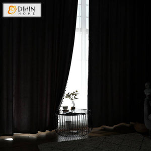 DIHIN HOME Modern Luxury Thick Fabric GreyCurtains With Bead,Blackout Grommet Window Curtain for Living Room ,52x63-inch,1 Panel Roman Shades Curtains Window Blinds custom curtains blackout curtains curtains for living room sheer curtains curtain fabric linen curtains kitchen curtains velvet curtains pinch pleat curtains bay window curtains outdoor curtains pleated curtains floral curtains dining room curtains kitchen valances drapes for bedroom patio curtains nursery curtains grommet curtains