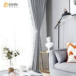 DIHIN HOME Modern Luxury Thick Fabric GreyCurtains With Bead,Blackout Grommet Window Curtain for Living Room ,52x63-inch,1 Panel Roman Shades Curtains Window Blinds custom curtains blackout curtains curtains for living room sheer curtains curtain fabric linen curtains kitchen curtains velvet curtains pinch pleat curtains bay window curtains outdoor curtains pleated curtains floral curtains dining room curtains kitchen valances drapes for bedroom patio curtains nursery curtains grommet curtains