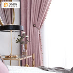 DIHIN HOME Modern Luxury Thick Fabric Pink Curtains With Bead,Blackout Grommet Window Curtain for Living Room ,52x63-inch,1 Panel Roman Shades Curtains Window Blinds custom curtains blackout curtains curtains for living room sheer curtains curtain fabric linen curtains kitchen curtains velvet curtains pinch pleat curtains bay window curtains outdoor curtains pleated curtains floral curtains dining room curtains kitchen valances drapes for bedroom patio curtains nursery curtains grommet curtains