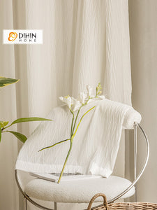 DIHIN HOME Modern Luxury Waves Pattern White Color,Grommet Window Sheer Curtain for Living Room ,52x63-inch,1 Panel Roman Shades Curtains Window Blinds custom curtains blackout curtains curtains for living room sheer curtains curtain fabric linen curtains kitchen curtains velvet curtains pinch pleat curtains bay window curtains outdoor curtains pleated curtains floral curtains dining room curtains kitchen valances drapes for bedroom patio curtains nursery curtains grommet curtains