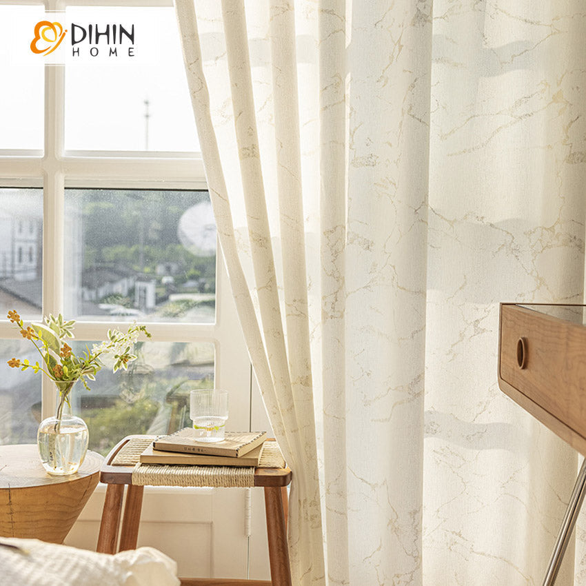 DIHIN HOME Modern Marble Texture,Sheer Curtain,Blackout Grommet Window Curtain for Living Room ,52x63-inch,1 Panel Roman Shades Curtains Window Blinds custom curtains blackout curtains curtains for living room sheer curtains curtain fabric linen curtains kitchen curtains velvet curtains pinch pleat curtains bay window curtains outdoor curtains pleated curtains floral curtains dining room curtains kitchen valances drapes for bedroom patio curtains nursery curtains grommet curtains