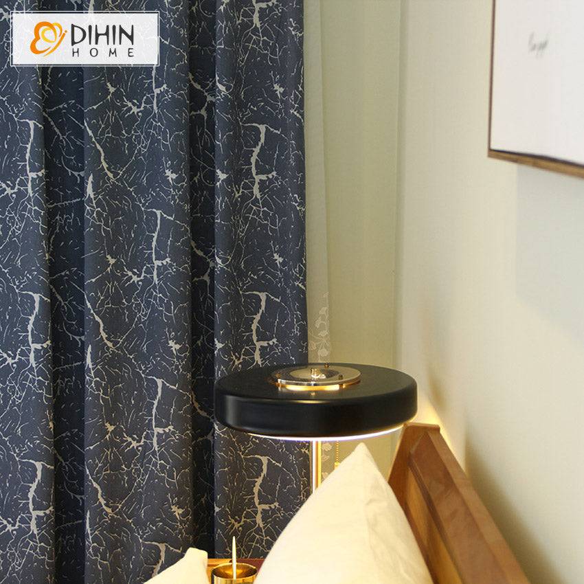 DIHIN HOME Modern Marble Texture Thickening Jacquard,Blackout Grommet Window Curtain for Living Room ,52x63-inch,1 Panel Roman Shades Curtains Window Blinds custom curtains blackout curtains curtains for living room sheer curtains curtain fabric linen curtains kitchen curtains velvet curtains pinch pleat curtains bay window curtains outdoor curtains pleated curtains floral curtains dining room curtains kitchen valances drapes for bedroom patio curtains nursery curtains grommet curtains