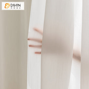 DIHIN HOME Modern Minimalist Pinstripes Cotton Linen White Color,Grommet Window Sheer Curtain for Living Room ,52x63-inch,1 Panel Roman Shades Curtains Window Blinds custom curtains blackout curtains curtains for living room sheer curtains curtain fabric linen curtains kitchen curtains velvet curtains pinch pleat curtains bay window curtains outdoor curtains pleated curtains floral curtains dining room curtains kitchen valances drapes for bedroom patio curtains nursery curtains grommet curtains