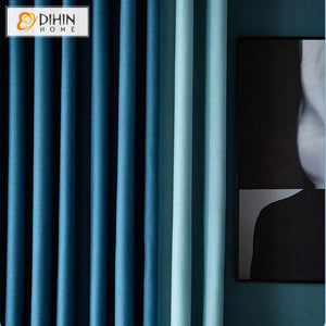 DIHIN HOME Modern Minimalist Style Blue Fishbone Pattern Printed,Blackout Grommet Window Curtain for Living Room ,52x63-inch,1 Panel Roman Shades Curtains Window Blinds custom curtains blackout curtains curtains for living room sheer curtains curtain fabric linen curtains kitchen curtains velvet curtains pinch pleat curtains bay window curtains outdoor curtains pleated curtains floral curtains dining room curtains kitchen valances drapes for bedroom patio curtains nursery curtains grommet curtains