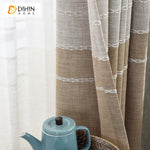 DIHIN HOME Modern Natural Coffee Color Linen Fabric Embroidered,Blackout Grommet Window Curtain for Living Room ,52x63-inch,1 Panel Roman Shades Curtains Window Blinds custom curtains blackout curtains curtains for living room sheer curtains curtain fabric linen curtains kitchen curtains velvet curtains pinch pleat curtains bay window curtains outdoor curtains pleated curtains floral curtains dining room curtains kitchen valances drapes for bedroom patio curtains nursery curtains grommet curtains