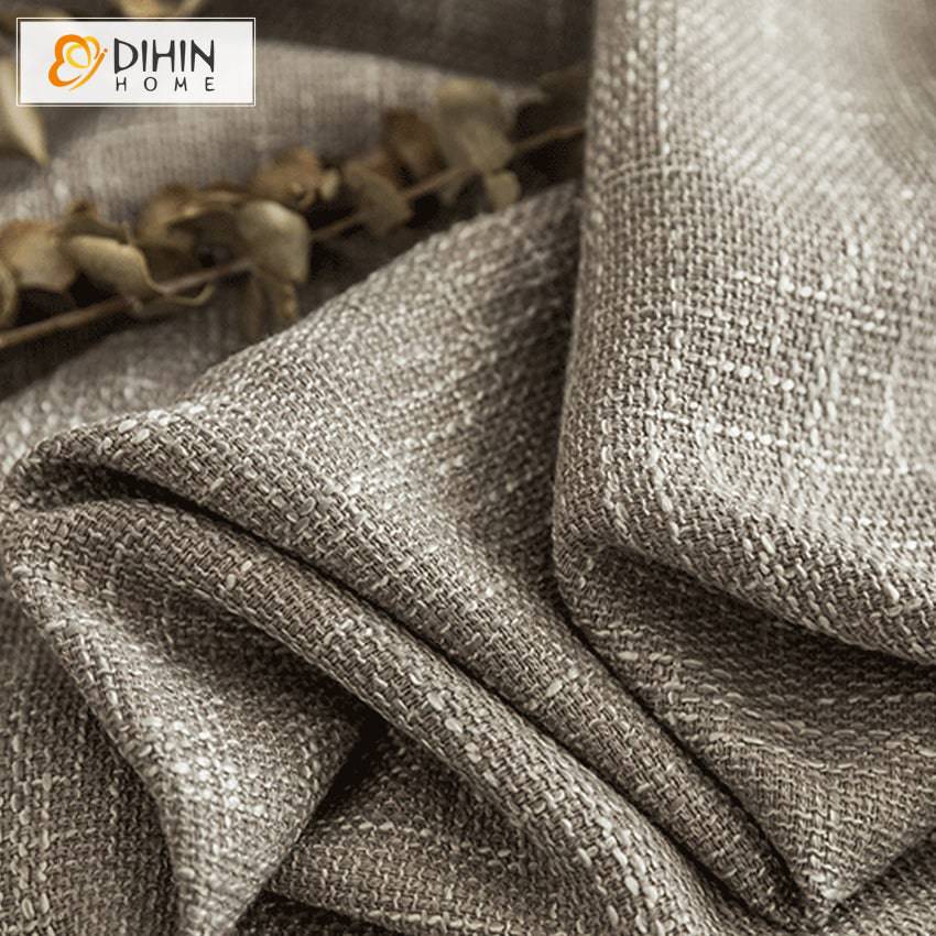 DIHIN HOME Modern Natural Coffee Linen Thick Fabric,Blackout Grommet Window Curtain for Living Room ,52x63-inch,1 Panel Roman Shades Curtains Window Blinds custom curtains blackout curtains curtains for living room sheer curtains curtain fabric linen curtains kitchen curtains velvet curtains pinch pleat curtains bay window curtains outdoor curtains pleated curtains floral curtains dining room curtains kitchen valances drapes for bedroom patio curtains nursery curtains grommet curtains