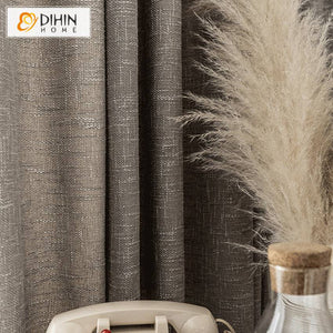 DIHIN HOME Modern Natural Coffee Linen Thick Fabric,Blackout Grommet Window Curtain for Living Room ,52x63-inch,1 Panel Roman Shades Curtains Window Blinds custom curtains blackout curtains curtains for living room sheer curtains curtain fabric linen curtains kitchen curtains velvet curtains pinch pleat curtains bay window curtains outdoor curtains pleated curtains floral curtains dining room curtains kitchen valances drapes for bedroom patio curtains nursery curtains grommet curtains