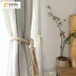 DIHIN HOME Modern Natural Linen Fabric Striped Curtains,Blackout Grommet Window Curtain for Living Room ,52x63-inch,1 Panel Roman Shades Curtains Window Blinds custom curtains blackout curtains curtains for living room sheer curtains curtain fabric linen curtains kitchen curtains velvet curtains pinch pleat curtains bay window curtains outdoor curtains pleated curtains floral curtains dining room curtains kitchen valances drapes for bedroom patio curtains nursery curtains grommet curtains