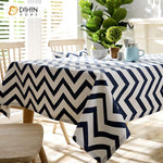 DIHIN HOME Modern Navy Blue Waves Printed Tablecloth For Rectangle Tables,Custom Washed Linen Tablecloth,Handmade Rectangle Table Cover Roman Shades Curtains Window Blinds custom curtains blackout curtains curtains for living room sheer curtains curtain fabric linen curtains kitchen curtains velvet curtains pinch pleat curtains bay window curtains outdoor curtains pleated curtains floral curtains dining room curtains kitchen valances drapes for bedroom patio curtains nursery curtains grommet curtains