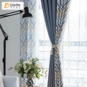 DIHIN HOME Modern Neat Colorful Geometric Printed,Blackout Grommet Window Curtain for Living Room ,52x63-inch,1 Panel Roman Shades Curtains Window Blinds custom curtains blackout curtains curtains for living room sheer curtains curtain fabric linen curtains kitchen curtains velvet curtains pinch pleat curtains bay window curtains outdoor curtains pleated curtains floral curtains dining room curtains kitchen valances drapes for bedroom patio curtains nursery curtains grommet curtains