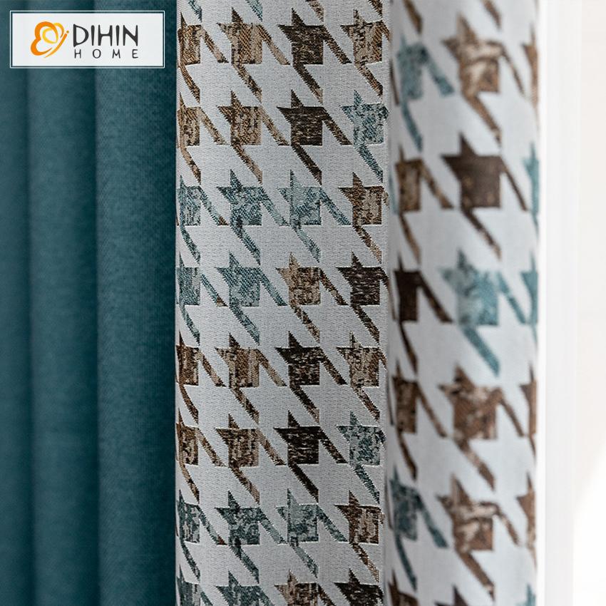 DIHIN HOME Modern Nordic Houndstooth Pattern,Blackout Grommet Window Curtain for Living Room ,52x63-inch,1 Panel Roman Shades Curtains Window Blinds custom curtains blackout curtains curtains for living room sheer curtains curtain fabric linen curtains kitchen curtains velvet curtains pinch pleat curtains bay window curtains outdoor curtains pleated curtains floral curtains dining room curtains kitchen valances drapes for bedroom patio curtains nursery curtains grommet curtains