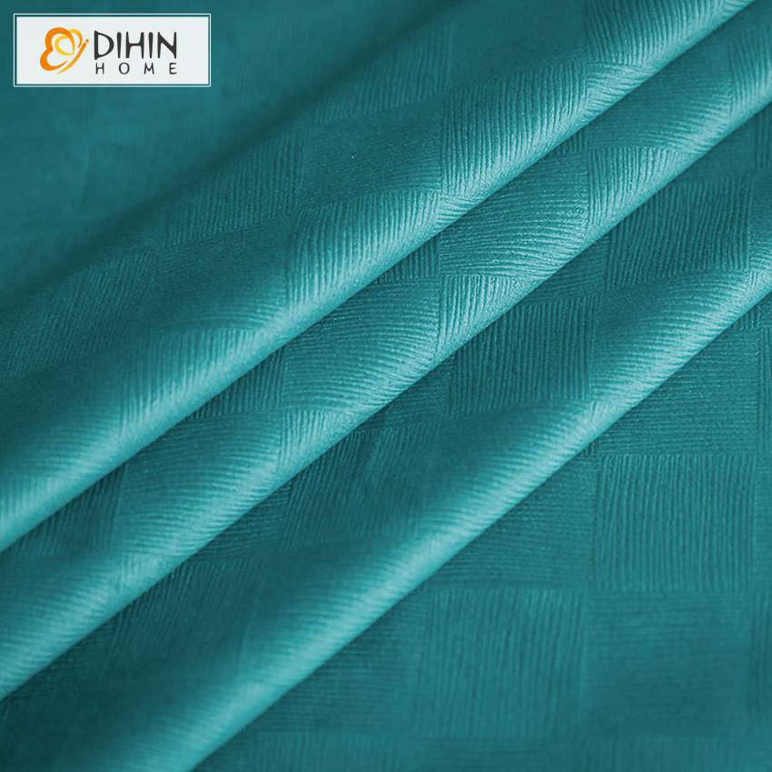 DIHIN HOME Modern Nordic Rhombic Embossing Aquamarine Customized Curtains,Blackout Grommet Window Curtain for Living Room ,52x63-inch,1 Panel Roman Shades Curtains Window Blinds custom curtains blackout curtains curtains for living room sheer curtains curtain fabric linen curtains kitchen curtains velvet curtains pinch pleat curtains bay window curtains outdoor curtains pleated curtains floral curtains dining room curtains kitchen valances drapes for bedroom patio curtains nursery curtains grommet curtains