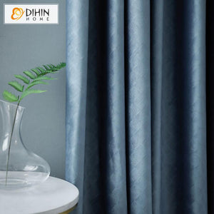 DIHIN HOME Modern Nordic Rhombic Embossing Blue Customized Curtains,Blackout Grommet Window Curtain for Living Room ,52x63-inch,1 Panel Roman Shades Curtains Window Blinds custom curtains blackout curtains curtains for living room sheer curtains curtain fabric linen curtains kitchen curtains velvet curtains pinch pleat curtains bay window curtains outdoor curtains pleated curtains floral curtains dining room curtains kitchen valances drapes for bedroom patio curtains nursery curtains grommet curtains