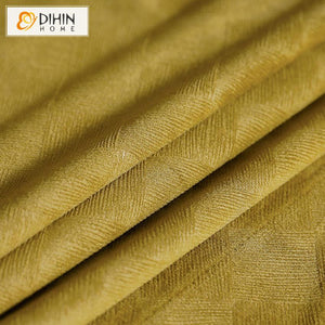 DIHIN HOME Modern Nordic Rhombic Embossing Yellow Customized Curtains,Blackout Grommet Window Curtain for Living Room ,52x63-inch,1 Panel Roman Shades Curtains Window Blinds custom curtains blackout curtains curtains for living room sheer curtains curtain fabric linen curtains kitchen curtains velvet curtains pinch pleat curtains bay window curtains outdoor curtains pleated curtains floral curtains dining room curtains kitchen valances drapes for bedroom patio curtains nursery curtains grommet curtains