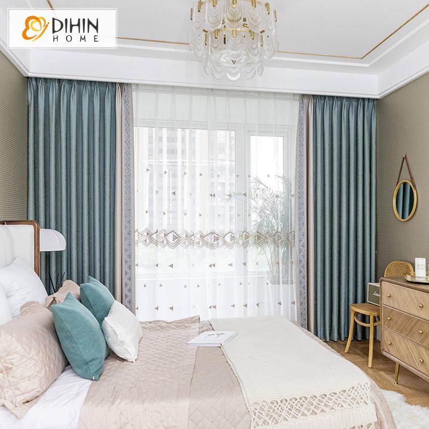 DIHIN HOME Modern Nordic Spliced Curtain,Blackout Curtains Grommet Window Curtain for Living Room ,52x84-inch,1 Panel Roman Shades Curtains Window Blinds custom curtains blackout curtains curtains for living room sheer curtains curtain fabric linen curtains kitchen curtains velvet curtains pinch pleat curtains bay window curtains outdoor curtains pleated curtains floral curtains dining room curtains kitchen valances drapes for bedroom patio curtains nursery curtains grommet curtains