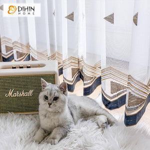 DIHIN HOME Modern Nordic Spliced Curtain,Blackout Curtains Grommet Window Curtain for Living Room ,52x84-inch,1 Panel Roman Shades Curtains Window Blinds custom curtains blackout curtains curtains for living room sheer curtains curtain fabric linen curtains kitchen curtains velvet curtains pinch pleat curtains bay window curtains outdoor curtains pleated curtains floral curtains dining room curtains kitchen valances drapes for bedroom patio curtains nursery curtains grommet curtains