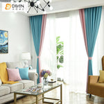 DIHIN HOME Modern Nordic Style Blue and Pink Color Customized Curtain,Blackout Curtains Grommet Window Curtain for Living Room ,52x84-inch,1 Panel Roman Shades Curtains Window Blinds custom curtains blackout curtains curtains for living room sheer curtains curtain fabric linen curtains kitchen curtains velvet curtains pinch pleat curtains bay window curtains outdoor curtains pleated curtains floral curtains dining room curtains kitchen valances drapes for bedroom patio curtains nursery curtains grommet curt