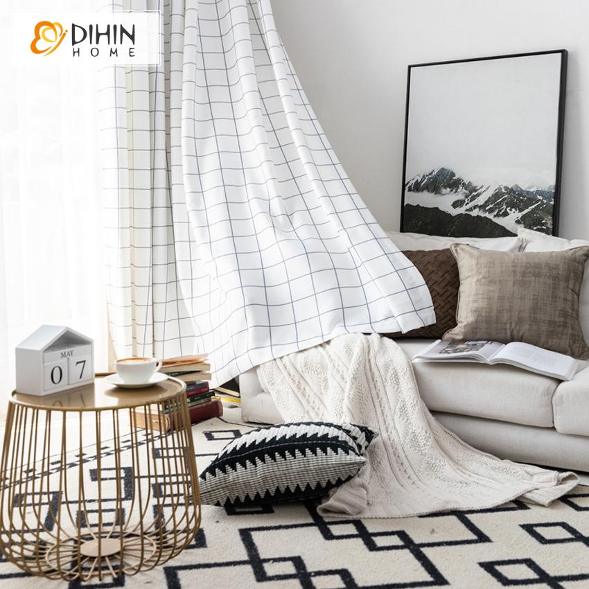 DIHIN HOME Modern Nordic White Strips Customized Curtains,Blackout Grommet Window Curtain for Living Room ,52x63-inch,1 Panel Roman Shades Curtains Window Blinds custom curtains blackout curtains curtains for living room sheer curtains curtain fabric linen curtains kitchen curtains velvet curtains pinch pleat curtains bay window curtains outdoor curtains pleated curtains floral curtains dining room curtains kitchen valances drapes for bedroom patio curtains nursery curtains grommet curtains
