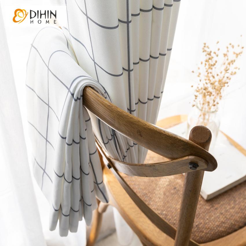 DIHIN HOME Modern Nordic White Strips Customized Curtains,Blackout Grommet Window Curtain for Living Room ,52x63-inch,1 Panel Roman Shades Curtains Window Blinds custom curtains blackout curtains curtains for living room sheer curtains curtain fabric linen curtains kitchen curtains velvet curtains pinch pleat curtains bay window curtains outdoor curtains pleated curtains floral curtains dining room curtains kitchen valances drapes for bedroom patio curtains nursery curtains grommet curtains