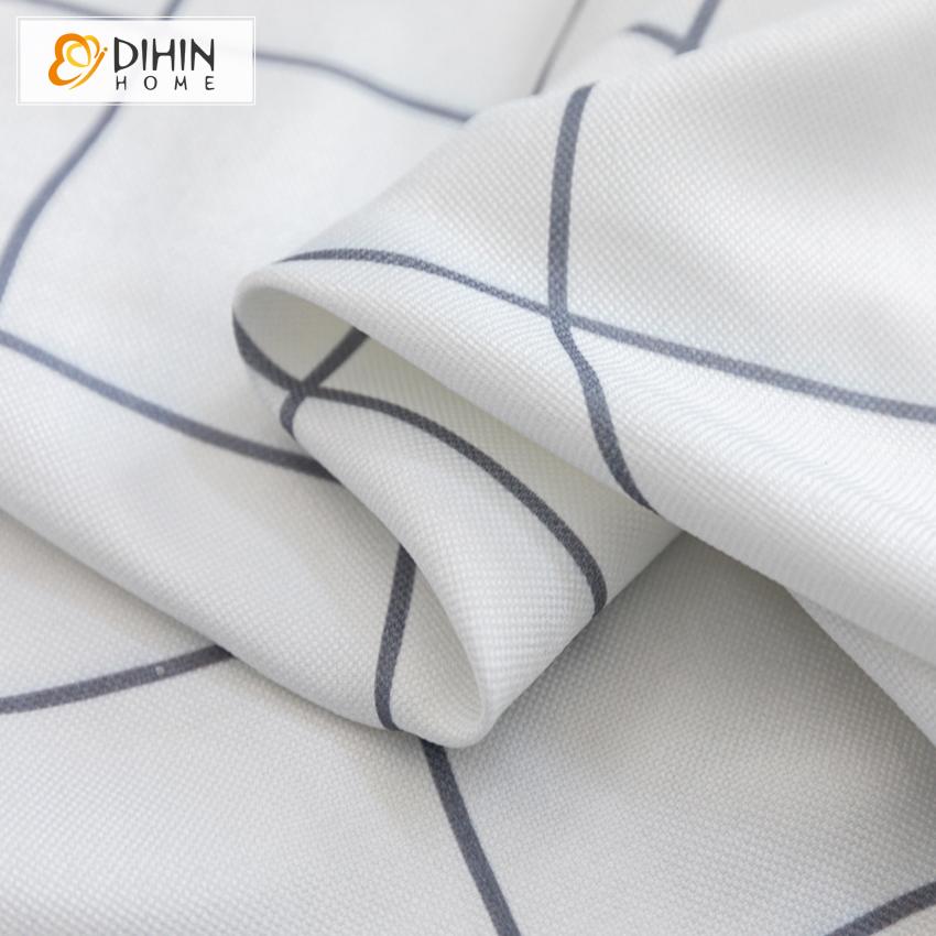 DIHIN HOME Modern Nordic White Strips Customized Curtains,Blackout Grommet Window Curtain for Living Room ,52x63-inch,1 Panel Roman Shades Curtains Window Blinds custom curtains blackout curtains curtains for living room sheer curtains curtain fabric linen curtains kitchen curtains velvet curtains pinch pleat curtains bay window curtains outdoor curtains pleated curtains floral curtains dining room curtains kitchen valances drapes for bedroom patio curtains nursery curtains grommet curtains