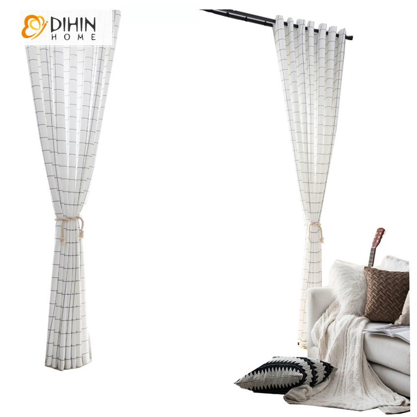 DIHIN HOME Modern Nordic White Strips Customized Curtains,Blackout Grommet Window Curtain for Living Room ,52x63-inch,1 Panel Roman Shades Curtains Window Blinds custom curtains blackout curtains curtains for living room sheer curtains curtain fabric linen curtains kitchen curtains velvet curtains pinch pleat curtains bay window curtains outdoor curtains pleated curtains floral curtains dining room curtains kitchen valances drapes for bedroom patio curtains nursery curtains grommet curtains