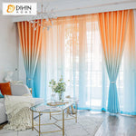 DIHIN HOME Modern Orange Blue Gradient Color Printed,Blackout Grommet Window Curtain for Living Room ,52x63-inch,1 Panel Roman Shades Curtains Window Blinds custom curtains blackout curtains curtains for living room sheer curtains curtain fabric linen curtains kitchen curtains velvet curtains pinch pleat curtains bay window curtains outdoor curtains pleated curtains floral curtains dining room curtains kitchen valances drapes for bedroom patio curtains nursery curtains grommet curtains