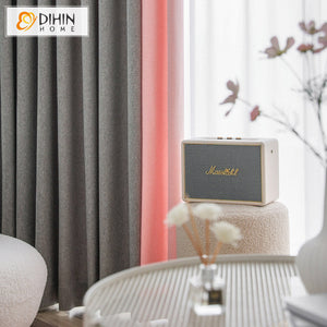 DIHIN HOME Modern Pink and Grey Color,Blackout Grommet Window Curtain for Living Room,1 Panel Roman Shades Curtains Window Blinds custom curtains blackout curtains curtains for living room sheer curtains curtain fabric linen curtains kitchen curtains velvet curtains pinch pleat curtains bay window curtains outdoor curtains pleated curtains floral curtains dining room curtains kitchen valances drapes for bedroom patio curtains nursery curtains grommet curtains