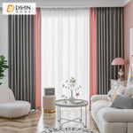 DIHIN HOME Modern Pink and Grey Color,Blackout Grommet Window Curtain for Living Room,1 Panel Roman Shades Curtains Window Blinds custom curtains blackout curtains curtains for living room sheer curtains curtain fabric linen curtains kitchen curtains velvet curtains pinch pleat curtains bay window curtains outdoor curtains pleated curtains floral curtains dining room curtains kitchen valances drapes for bedroom patio curtains nursery curtains grommet curtains