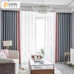 DIHIN HOME Modern Pink and Grey Color Thickening Cotton Linen,Blackout Grommet Window Curtain for Living Room ,52x63-inch,1 Panel Roman Shades Curtains Window Blinds custom curtains blackout curtains curtains for living room sheer curtains curtain fabric linen curtains kitchen curtains velvet curtains pinch pleat curtains bay window curtains outdoor curtains pleated curtains floral curtains dining room curtains kitchen valances drapes for bedroom patio curtains nursery curtains grommet curtains