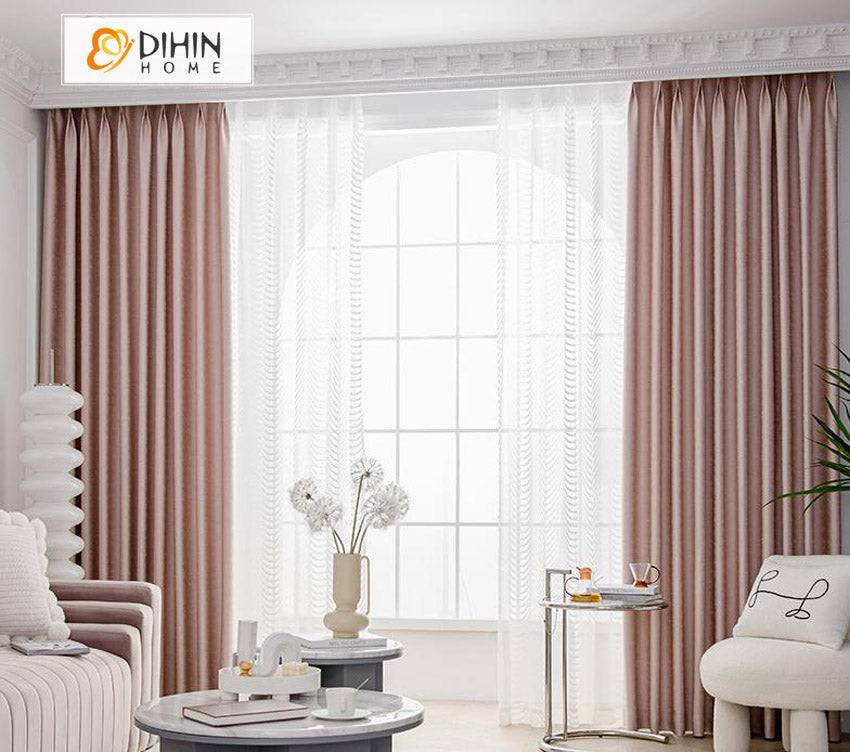 DIHIN HOME Modern Pink Color,Blackout Grommet Window Curtain for Living Room ,52x63-inch,1 Panel Roman Shades Curtains Window Blinds custom curtains blackout curtains curtains for living room sheer curtains curtain fabric linen curtains kitchen curtains velvet curtains pinch pleat curtains bay window curtains outdoor curtains pleated curtains floral curtains dining room curtains kitchen valances drapes for bedroom patio curtains nursery curtains grommet curtains