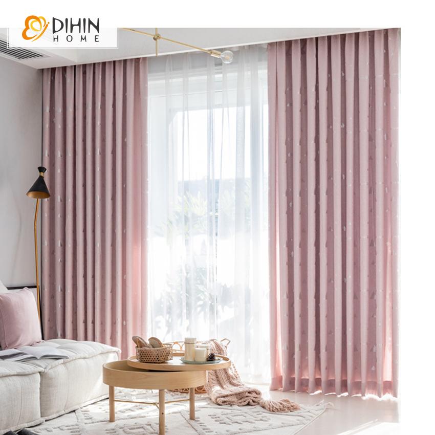 DIHIN HOME Modern Pink Color Small Triangle Pattern Printed Curtain,Blackout Curtains Grommet Window Curtain for Living Room ,52x84-inch,1 Panel Roman Shades Curtains Window Blinds custom curtains blackout curtains curtains for living room sheer curtains curtain fabric linen curtains kitchen curtains velvet curtains pinch pleat curtains bay window curtains outdoor curtains pleated curtains floral curtains dining room curtains kitchen valances drapes for bedroom patio curtains nursery curtains grommet curtai