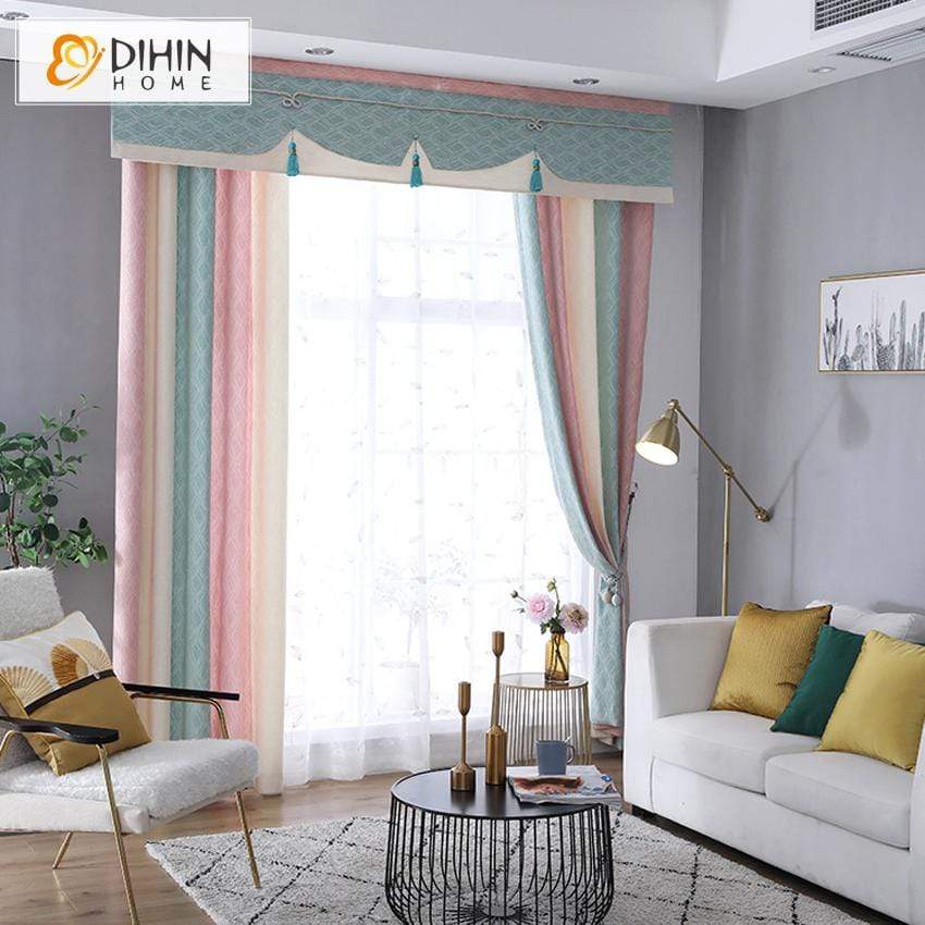 DIHIN HOME Modern Pink Color Striped Valance ,Blackout Curtains Grommet Window Curtain for Living Room ,52x84-inch,1 Panel Roman Shades Curtains Window Blinds custom curtains blackout curtains curtains for living room sheer curtains curtain fabric linen curtains kitchen curtains velvet curtains pinch pleat curtains bay window curtains outdoor curtains pleated curtains floral curtains dining room curtains kitchen valances drapes for bedroom patio curtains nursery curtains grommet curtains