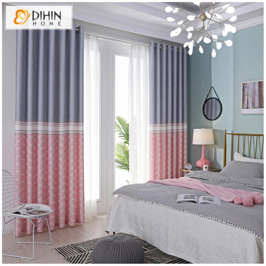 DIHIN HOME Modern Pink Geometry High Quality Printing Curtain,Blackout Curtains Grommet Window Curtain for Living Room ,52x84-inch,1 Panel Roman Shades Curtains Window Blinds custom curtains blackout curtains curtains for living room sheer curtains curtain fabric linen curtains kitchen curtains velvet curtains pinch pleat curtains bay window curtains outdoor curtains pleated curtains floral curtains dining room curtains kitchen valances drapes for bedroom patio curtains nursery curtains grommet curtains