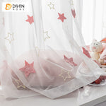 DIHIN HOME Modern Pink Stras Embroidered,Grommet Window Sheer Curtain for Living Room ,52x63-inch,1 Panel Roman Shades Curtains Window Blinds custom curtains blackout curtains curtains for living room sheer curtains curtain fabric linen curtains kitchen curtains velvet curtains pinch pleat curtains bay window curtains outdoor curtains pleated curtains floral curtains dining room curtains kitchen valances drapes for bedroom patio curtains nursery curtains grommet curtains