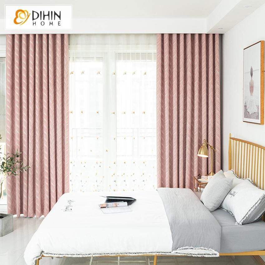 DIHIN HOME Modern Pink Wave Curtains，Blackout Grommet Window Curtain for Living Room ,52x63-inch,1 Panel Roman Shades Curtains Window Blinds custom curtains blackout curtains curtains for living room sheer curtains curtain fabric linen curtains kitchen curtains velvet curtains pinch pleat curtains bay window curtains outdoor curtains pleated curtains floral curtains dining room curtains kitchen valances drapes for bedroom patio curtains nursery curtains grommet curtains