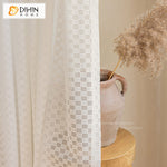 DIHIN HOME Modern Plaid Embroidered Sheer Curtains,Grommet Window Curtain for Living Room ,52x63-inch,1 Panel Roman Shades Curtains Window Blinds custom curtains blackout curtains curtains for living room sheer curtains curtain fabric linen curtains kitchen curtains velvet curtains pinch pleat curtains bay window curtains outdoor curtains pleated curtains floral curtains dining room curtains kitchen valances drapes for bedroom patio curtains nursery curtains grommet curtains