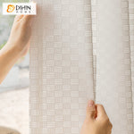 DIHIN HOME Modern Plaid Embroidered Sheer Curtains,Grommet Window Curtain for Living Room ,52x63-inch,1 Panel Roman Shades Curtains Window Blinds custom curtains blackout curtains curtains for living room sheer curtains curtain fabric linen curtains kitchen curtains velvet curtains pinch pleat curtains bay window curtains outdoor curtains pleated curtains floral curtains dining room curtains kitchen valances drapes for bedroom patio curtains nursery curtains grommet curtains