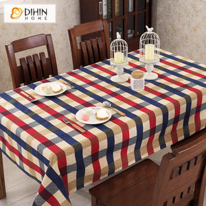 DIHIN HOME Modern Plaid Printed Tablecloth For Rectangle Tables,Custom Washed Linen Tablecloth,Handmade Rectangle Table Cover Roman Shades Curtains Window Blinds custom curtains blackout curtains curtains for living room sheer curtains curtain fabric linen curtains kitchen curtains velvet curtains pinch pleat curtains bay window curtains outdoor curtains pleated curtains floral curtains dining room curtains kitchen valances drapes for bedroom patio curtains nursery curtains grommet curtains