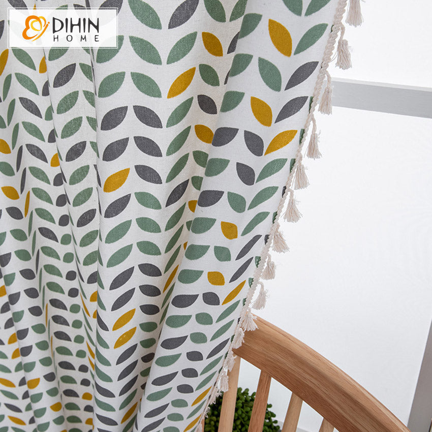 DIHIN HOME Modern Printed Geometric,Blackout Curtains Grommet Window Curtain for Living Room,52x63-inch,1 Panel Roman Shades Curtains Window Blinds custom curtains blackout curtains curtains for living room sheer curtains curtain fabric linen curtains kitchen curtains velvet curtains pinch pleat curtains bay window curtains outdoor curtains pleated curtains floral curtains dining room curtains kitchen valances drapes for bedroom patio curtains nursery curtains grommet curtains